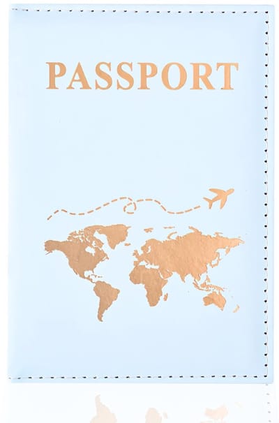 MTTProducts - Passport Holder - PU Reiscase - Blauw - Perfect voor Paspoort en Kaarten - Ideaal voor Reizigers - Lichtgewicht en Duurzaam