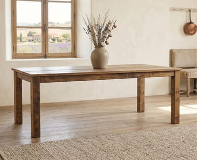 Eettafel Brent Rechthoek gerecycled hout 240x100x76 cm - Naturel