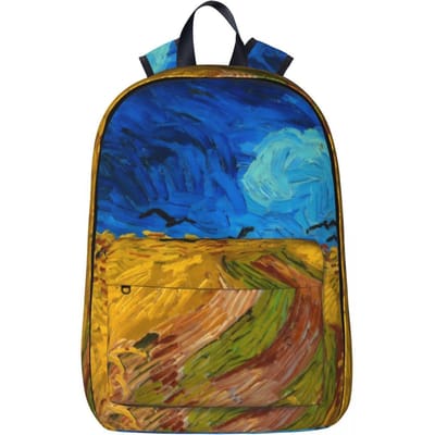 Vincent Van Gogh Rugzak Vissersboten Trekking Rugzakken Unisex Designer Ademende Schooltassen Kawaii Rugzak 43x32x18cm