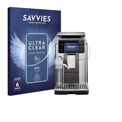 Savvies - Screenprotector voor DeLonghi PrimaDonna Aromatic ECAM630.75.TSM - Folie Beschermfolie transparant 6 Stuks