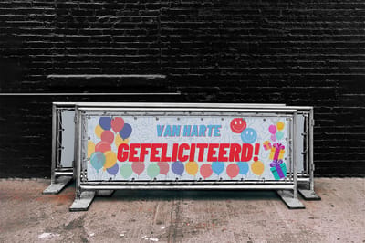 Van Harte Gefeliciteerd Spandoek- Verjaardag Banner - 150x50 cm