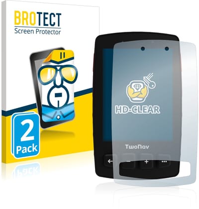 BROTECT - Screenprotector voor TwoNav Trail 2 - Folie Beschermfolie transparant 2 Stuks