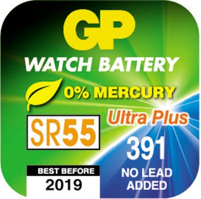 GP Batteries 391 / SR55 391 Knoopcel Zilveroxide 1.55 V 1 stuk(s)