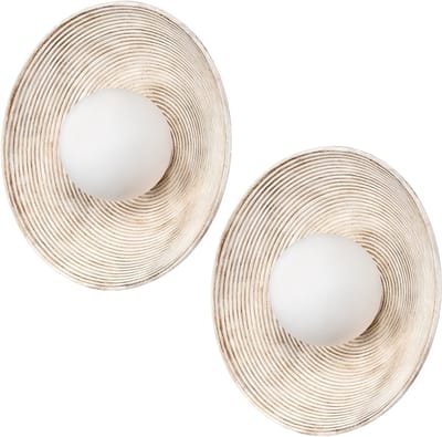 2 Stuks Wandlamp Moderne Slaapkamer Wandlampen Creatieve voor Woonkamer Beige