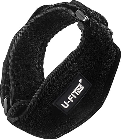 U Fit One 1 Stuk Elleboog Brace - Elleboogbrace - Tennisarm Brace - Arm Brace - Tenniselleboog - Golfarm - Tennis Elbow - Fitness - ufitone - Zwart