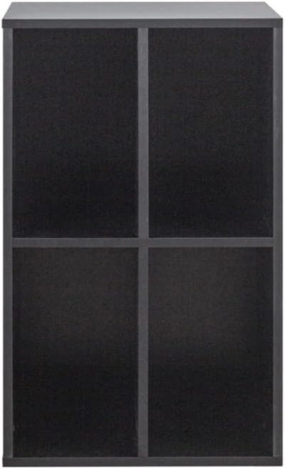 SNJY® Platenspeler Meubel - Platenspeler Kast - LP Houder - Platenhouder - 37D x 44,5B x 74,5H cm - Zwart