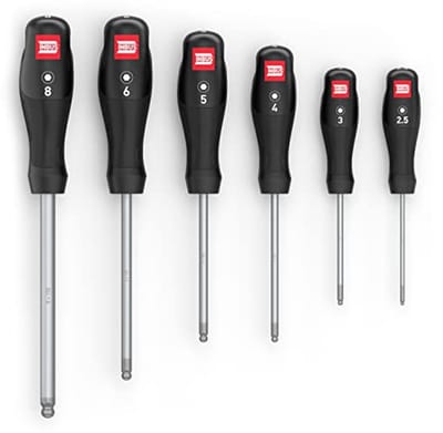Schroevendraaier Set 6-delig met Kogelkop en HybridTouch, 2.5–8mm