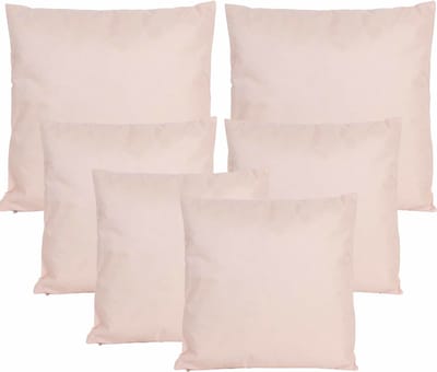Anna Collection Bank/tuin kussens set - binnen/buiten - 6x stuks - lichtroze - In 2 formaten