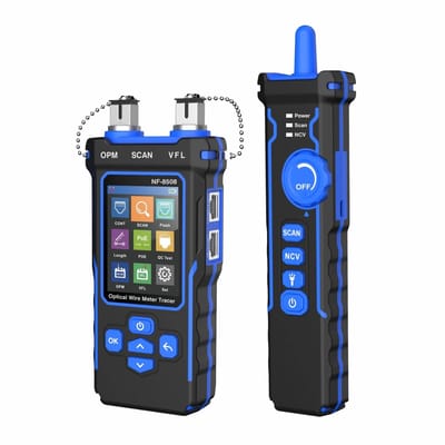 Lifero Kabeltester - Netwerkkabel Tester - Optische Power Meter - Draad Traceren - Lan Kabel Tester -LCD Display - Zwart/Blauw