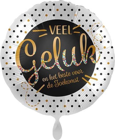 Folieballon - Veel Geluk En Het Beste Voor De Toekomst - 43cm
