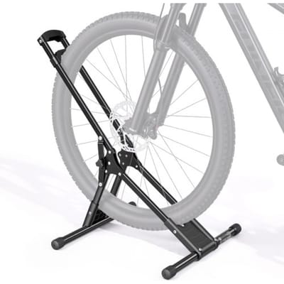 VEVOR Opvouwbare, vrijstaande fietsenstandaard voor MTB- en racefietsen, carbonstalen frames, banden met een diameter van Ø508-737 mm / 20-29 inch, breedte tot 75 mm / 2,9 inch, vloerstandaard voor opslag in huis of garage.