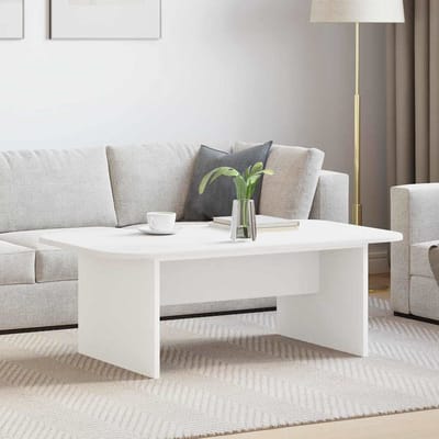 vidaXL - Salontafel - Wit - 93 - x - 53 - x - 33 - cm - Bewerkt - hout