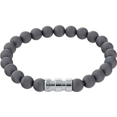 Calvin Klein Transfer Bead Serie Roestvrij Staal Armband Heren Armband 35000104 Box,F,Steel/Black gray
