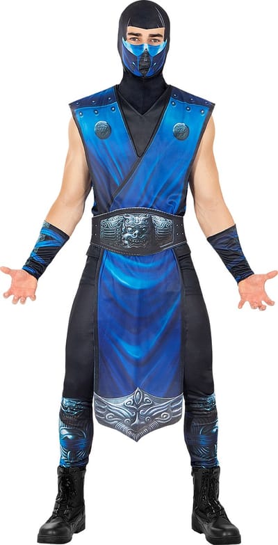 FUNIDELIA Subzero Kostuum voor mannen - Mortal Kombat - Maat XXL - Meerkleurig