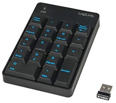 Draadloos Numeriek Toetsenbord - 2.4 GHz, 10 m, Zwart