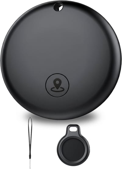 Buzzy Mini GPS Tracker voor IOS - Werkt met Apple ‘Zoek Mijn’ App - Zonder Abonnement - Bluetooth Tracker voor Sleutels, Koffer, Hond & Auto - Zwart - 1 Stuk