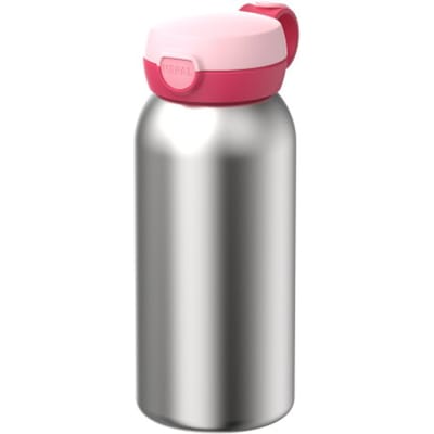 Mepal RVS drinkfles met flipdop Campus - 600 ml - Waterfles RVS - Lekdicht - Hygiënische deksel - Cool pink