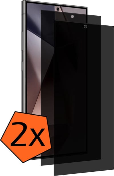 Screenprotector - 2 Stuks - Geschikt voor Samsung Galaxy S24 Ultra - Privacy Filter - Gehard Glas - Beschermglas - Tempered Glass - Screen Protector