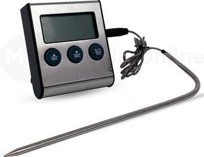 MDO Vleesthermometer – Keukenthermometer – Digitaal – BBQ Thermometer – Oventhermometer – Kookthermometer – RVS