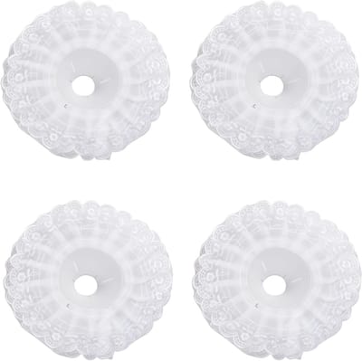 Boeket Kraag - Bloemen Decoratie - Bruiloft Versiering - DIY Boeket Houder - 24cm Diameter - Wit