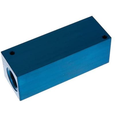 4xG 3/4'' Aluminium Verdeelblok Eenzijdig 16 Bar - FL4X-F-A-034G