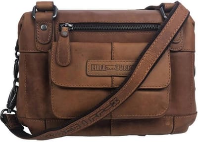 HillBurry schoudertas met lange hengsels bruin - L28cm x H20cm - 4059