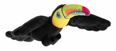 Wild Republic Toekan knuffel - 12 cm - Pluche - tropische vogel - dierenknuffel - vogels