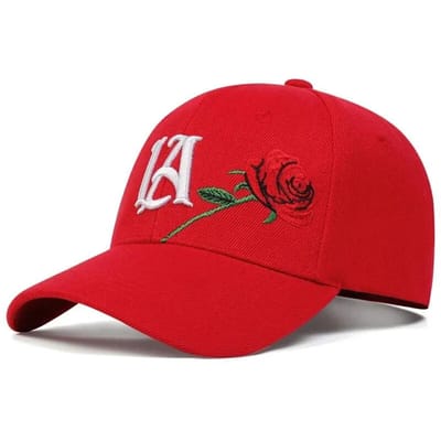 Unisex La Rose Borduur Baseballpetten Lente En Herfst Buiten Verstelbaar Casual Petten Zonnebrandpet red