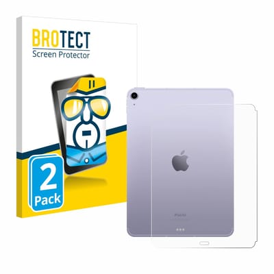 BROTECT - Screenprotector voor Apple iPad Air 5 WiFi 2022 (Achterkant, 5. Gen.) - Folie Beschermfolie transparant 2 Stuks