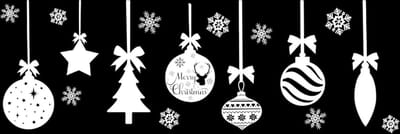 Mint11 - Herbruikbare raamstickers kerst - Kerstballen - Wit - raamdecoratie - kerstdecoratie - aankleding raam - decoratie kerst -