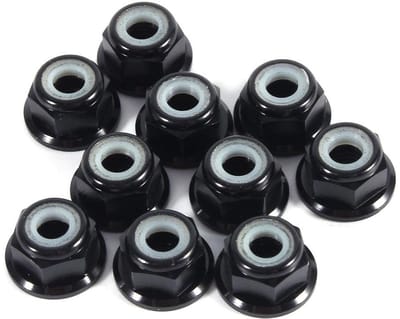 Zelfsluitende Zeskantmoeren 10 stuks M4 CNC Aluminium Moeren met Nylon Flens voor Bevestiging en Veiligheid