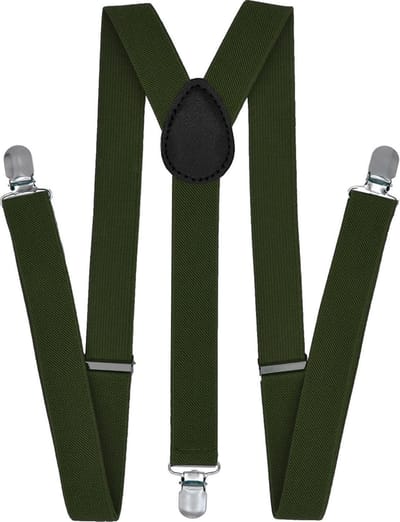 Fako Fashion - Heren Bretels - Dames Bretels - Effen - 100cm - Army Groen