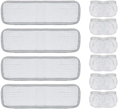Microvezel Set voor Stoomreinigers: 4 Dweilen en 6 Sokken, Katoen