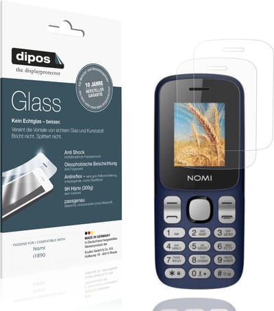 dipos – 2x Matte Pantserfolie geschikt voor Nomi i1890 | 9H Screenprotector