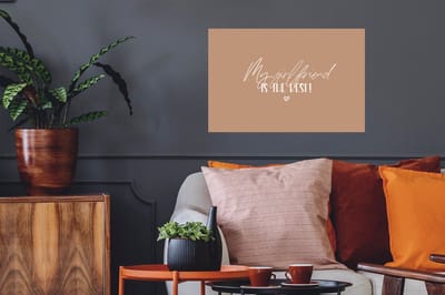Muurstickers - Sticker Folie - Vriendin - Quotes - Relatie - Spreuken - My girlfriend is the best! - 60x40 cm - Plakfolie - Muurstickers Kinderkamer - Zelfklevend Behang - Zelfklevend behangpapier - Stickerfolie