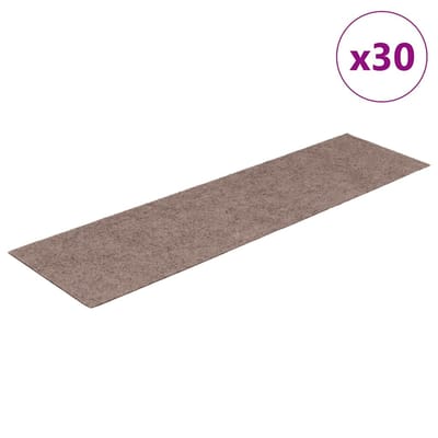 vidaXL - Trapmatten - Zelfklevend - 30 - stuks - 76x20 - cm - Lichtbruin - Rechthoekig
