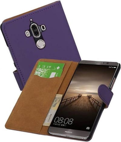 Bookstyle Wallet Case Hoesjes Geschikt voor Huawei Mate 9 Paars