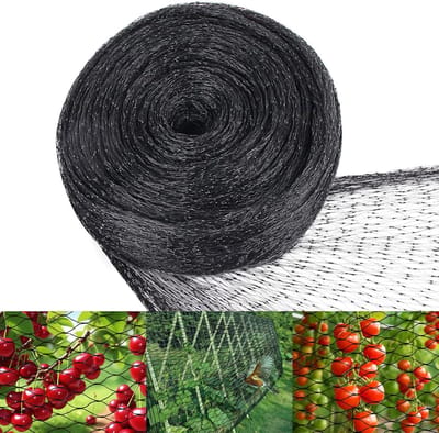 Vogelwerend net - Vogelnet tuinnet - Tuinnet - 4m x 12m - Fijnmazig - Stevig en duurzaam - Herbruikbaar - Geschikt voor fruitbomen, groenten en vijvers - Beschermt tegen vogels en bladschade - Zwart