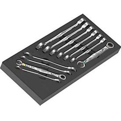 WERA gereedschapmodule 9730, 11-delig, met schuimrubberen inleg, water- en olieafstotend, B 185 x H 55 x D 405 mm