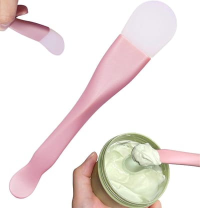 Siliconen maskerborstel - 2-in-1 flexibele gezichtsmoddermasker applicatorborstel - huidvriendelijke kleimasker applicator
