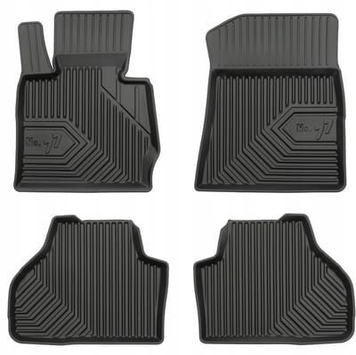 Frogum No.77 Luxe Rubberen Automatten Set - Geschikt voor BMW X3 F25 (2010-2017) - 4-delig - Perfecte Pasvorm - Geurloos TPE - 4 cm Hoge Rand - Zwart