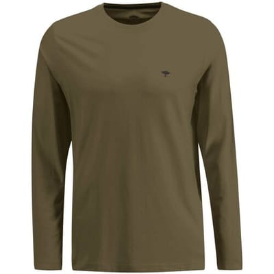 Fynch-Hatton Crew Neck Longsleeve T-Shirt Deep Forest / male
