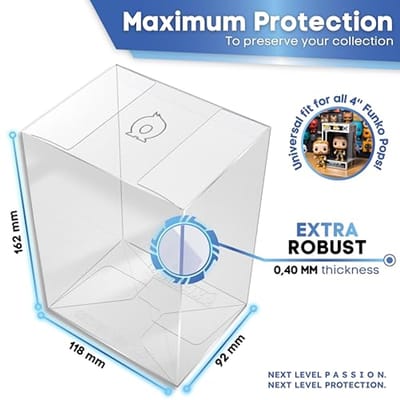Zilveren beschermfolie set voor Funko Pop - 12 stuks van 0,4 mm dik voor optimale bescherming