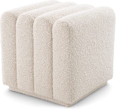 Eichholtz Stool Bente creme kleurig boucle 47 x 47 cm