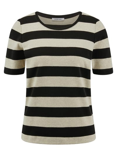 Shirt ronde hals Van Peter Hahn zwart