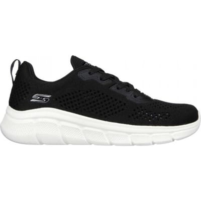 Skechers Bobsbflex gebreide instapsneakers voor dames (Zwart)