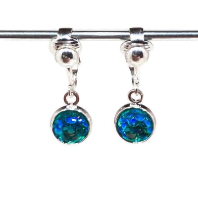 Clip Oorbellen Kinderen - Oorclips - Zeemeermin - Turquoise - Hangoorbellen - MNQ bijoux