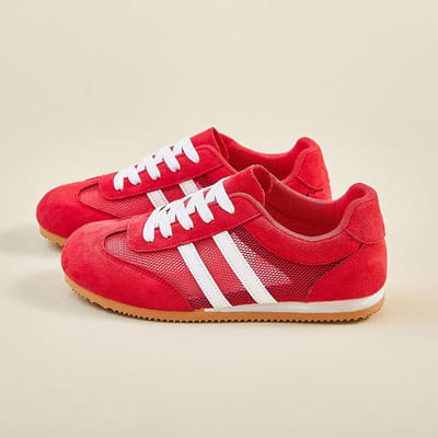 Nieuwe Duitse Trainings Witte Schoenen voor Dames In de Zomer Sport en Vrije Tijd van Studenten Ademend en Verhoogd 38 red