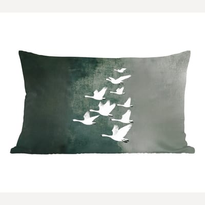 Sierkussens - Kussentjes Woonkamer - 50x30 cm - Vogel - Japandi - Groen