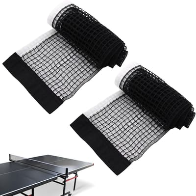 Tafeltennisnet - Pingpong net - Buiten spelen - Draagbaar en robuust - 180 cm lengte - Zwart
